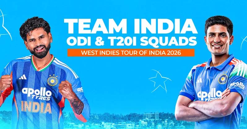Indian squad for home series vs WI announced 